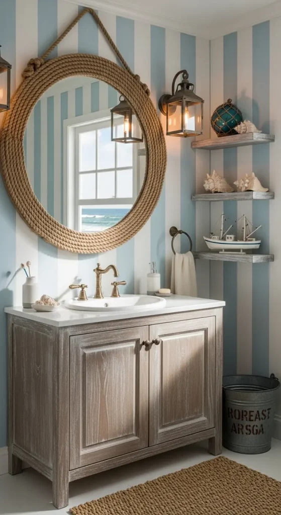 21 Fisherman Aesthetic Home Decor | Nautical & Coastal Ideas 17 Seaside Bathroom Aesthetic