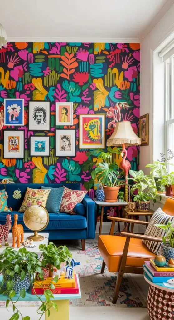24 Eclectic Quirky Home Decor | Creative Ideas for a Unique Home 18 Accent Walls with Bold Patterns