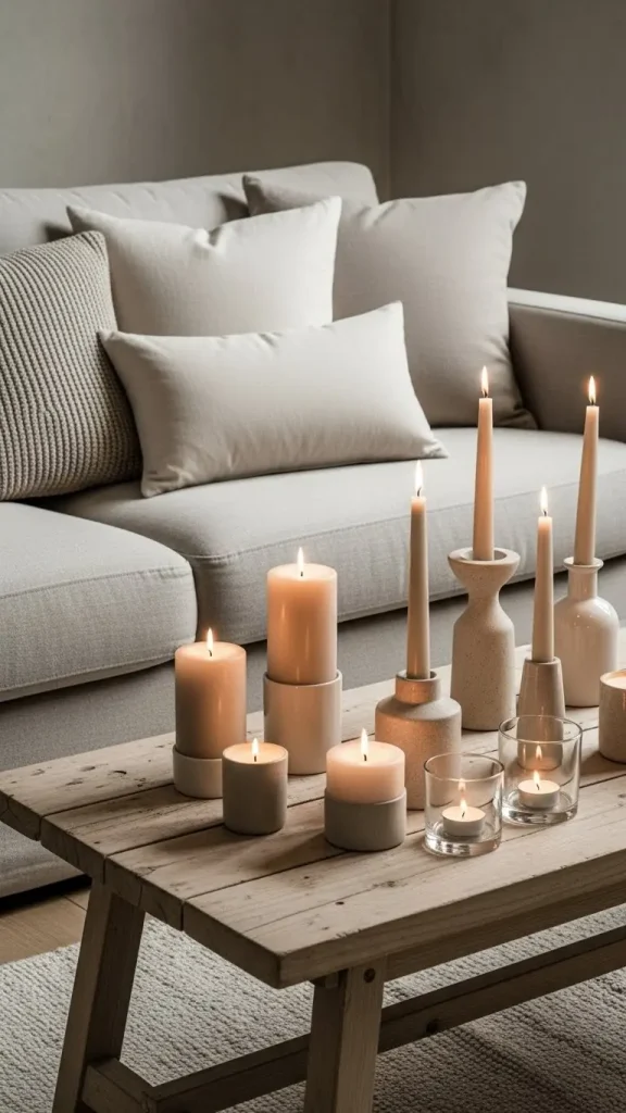 21 Neutral Aesthetic Home Decor | Serene & Stylish Ideas 18 Candles and Candle Holders