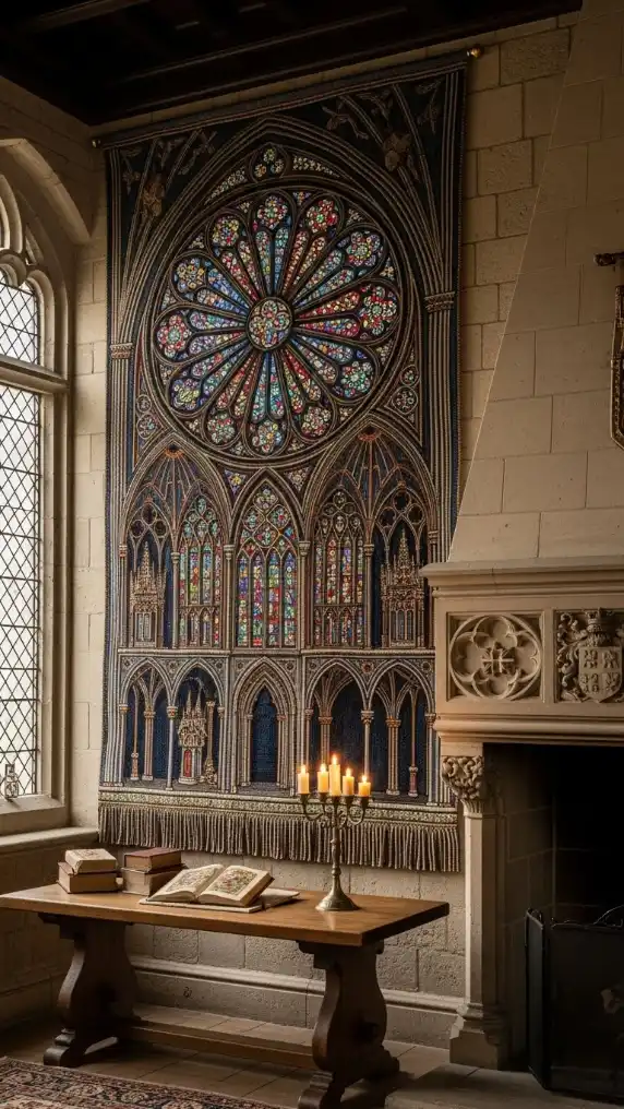 20 Traditional Gothic Home Decor | Timeless Elegance for Classic Homes 18 Cathedral-Inspired Wall Hangings