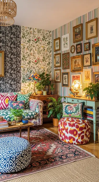 19 Quirky Home Decor Inspiration Apartment Therapy |Style Ideas for Small Spaces 18 Pattern Mixing with Balance