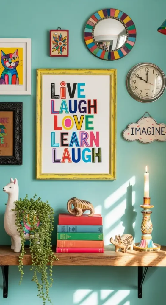 21 Quirky Home Decor Inspiration Interior Design | Bold & Creative 18 Personalized Quote & Typography Art