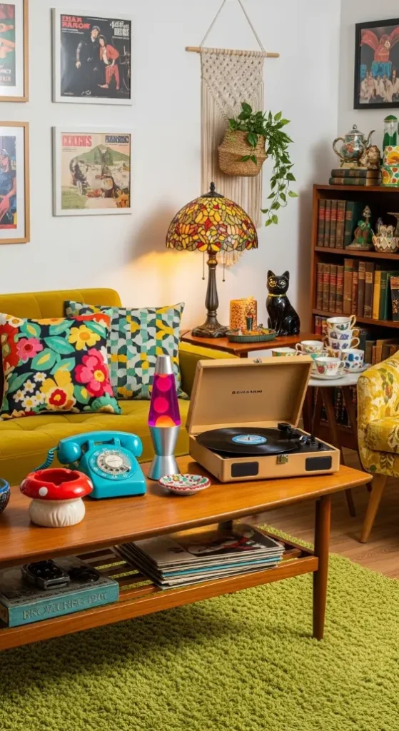 21 Quirky Home Decor Living Room Creative Ideas for a Unique & Stylish Space 18 Retro-Inspired Accessories