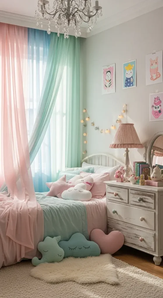 20 Girly Quirky Home Decor Ideas for Cute, Playful & Stylish Interiors 18 Whimsical Curtains in Light Colors