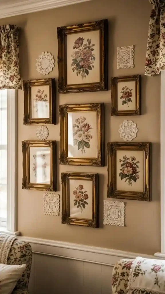 18 Charming Grandmacore Wall Decor Ideas for a Cozy Vintage Home 1 18 grandmacore wall decor