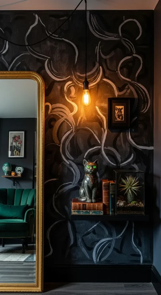 21 Dark Quirky Home Decor | Ideas for a Mysterious & Stylish Home 19 Accent Walls in Black or Charcoal