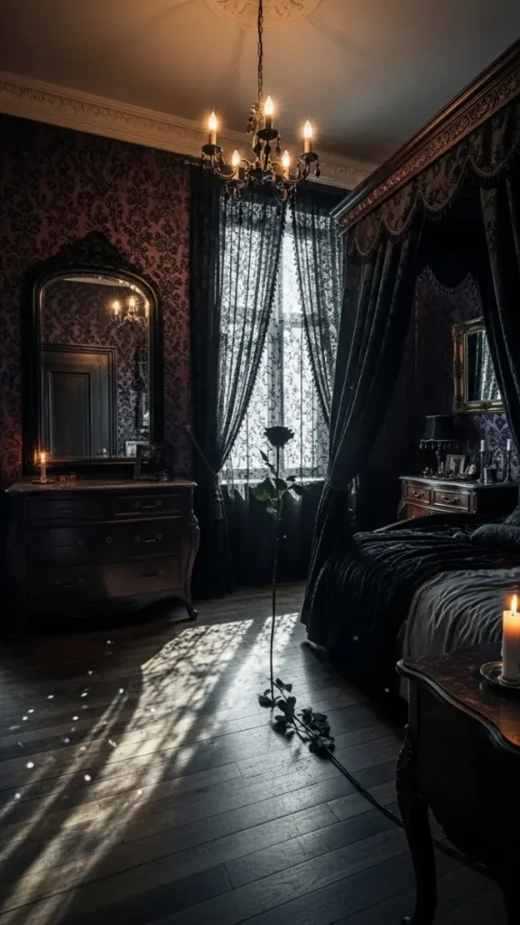 20 Creative DIY Gothic Home Decor Ideas for a Dramatic Interior 3 Black Lace Curtains