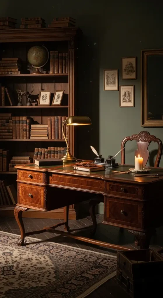 23 Dark Academia Aesthetic Home Decor | Moody & Intellectual Ideas 3 Vintage Wooden Furniture