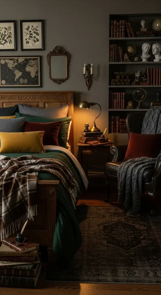 23 Dark Academia Aesthetic Home Decor | Moody & Intellectual Ideas 21 Dark Academia Bedroom Styling