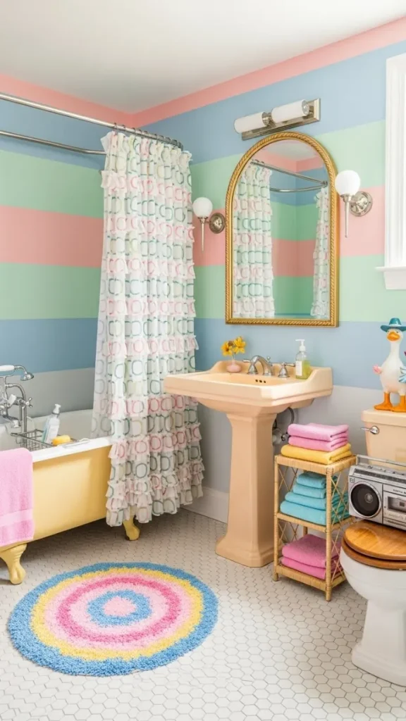 21 90s Aesthetic Home Decor | Retro & Nostalgic Ideas 21 Pastel Bathroom Accents