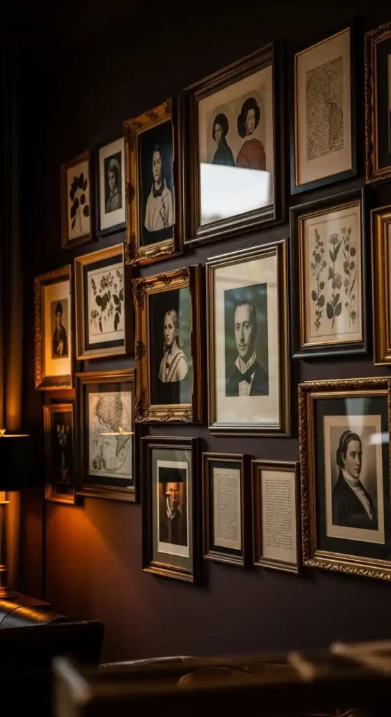 23 Dark Academia Aesthetic Home Decor | Moody & Intellectual Ideas 22 Gallery Walls with Frames