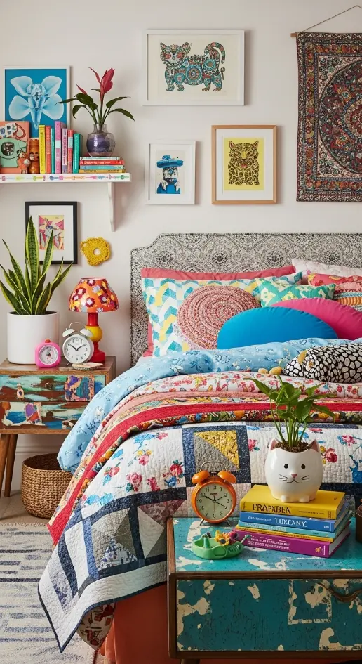 24 Eclectic Quirky Home Decor | Creative Ideas for a Unique Home 23 Eclectic Bedroom Accents