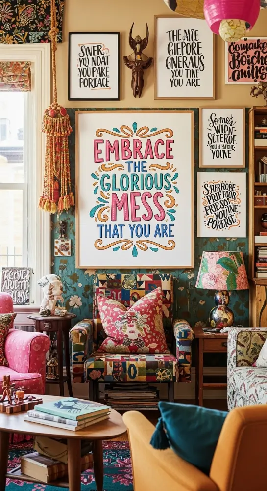 24 Eclectic Quirky Home Decor | Creative Ideas for a Unique Home 25 Personalized Quote Art