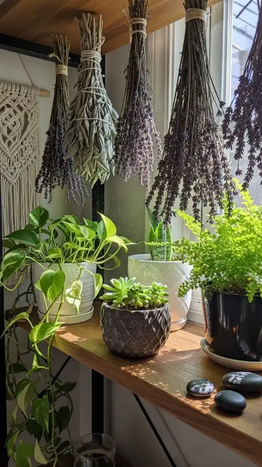 19 Witch Aesthetic Home Decor | Magical Ideas for Mystical Interiors 4 Herb Bundles & Plants