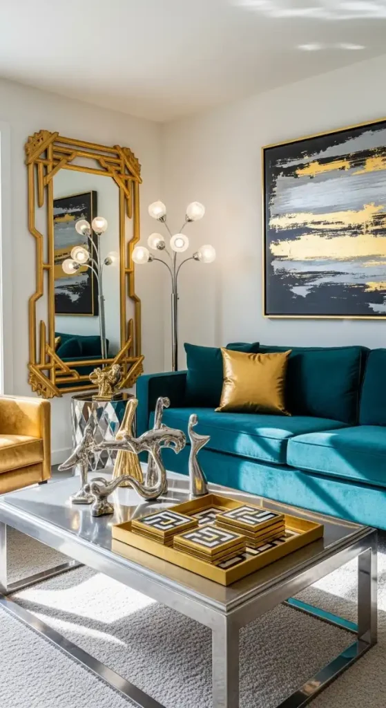 20 80s Aesthetic Home Decor | Retro & Vibrant Ideas 4 Metallic Accents