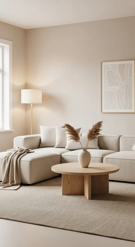 22 Beige Aesthetic Home Decor | Minimal & Cozy Ideas 4 Minimalist Beige Living Room