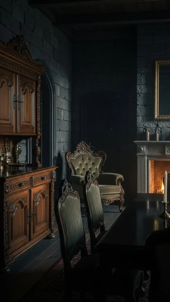 23 Dark Gothic Home Decor | Moody Elegance for Timeless Spaces 5 Dark Walls with Texture