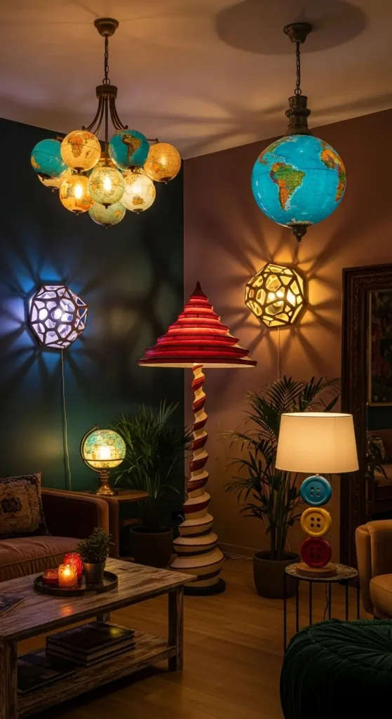 19 Quirky Home Decor Inspiration | Creative Ideas to Transform Your Space 5 Funky Lighting Fixtures