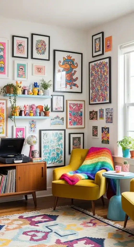 19 Unique Quirky Home Decor Ideas to Elevate Your Space 5 Funky Wall Art & Illustrations