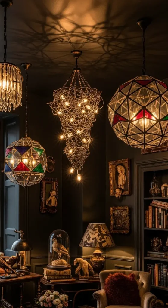 21 Dark Quirky Home Decor | Ideas for a Mysterious & Stylish Home 5 Statement Lighting Fixtures
