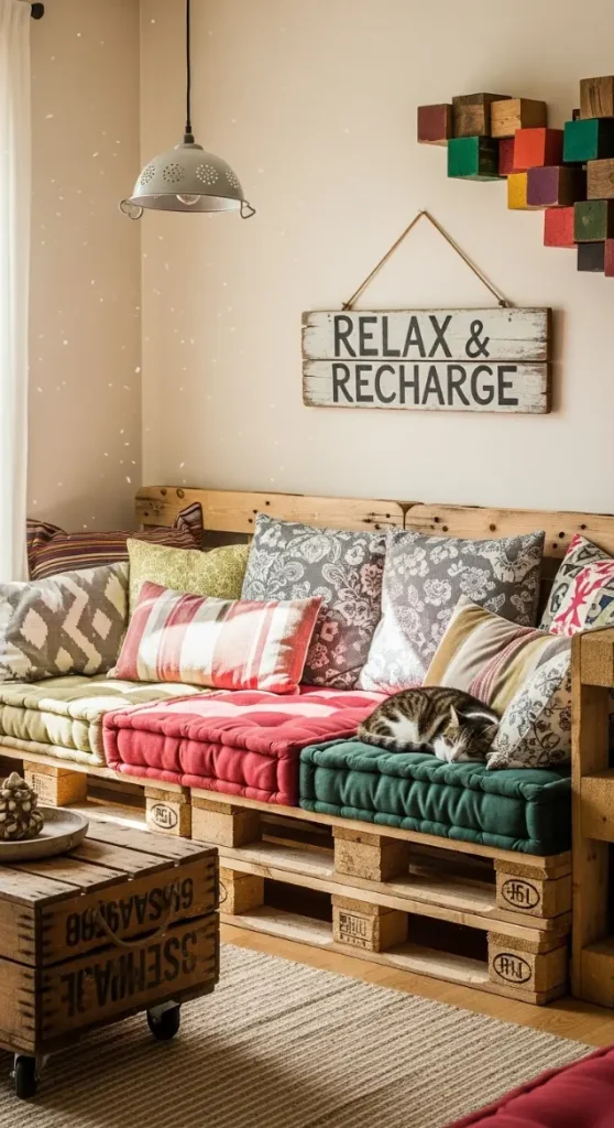 23 Quirky Home Decor Upcycling Funky Junk Interiors | Creative Ideas 6 DIY Pallet Furniture