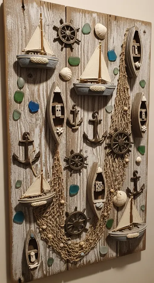 21 Fisherman Aesthetic Home Decor | Nautical & Coastal Ideas 6 Maritime Wall Art