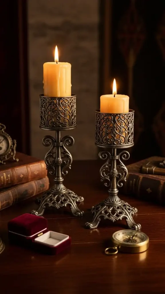 20 Traditional Gothic Home Decor | Timeless Elegance for Classic Homes 6 Metal Candle Holders