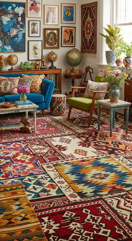 24 Eclectic Quirky Home Decor | Creative Ideas for a Unique Home 6 Patterned Rugs