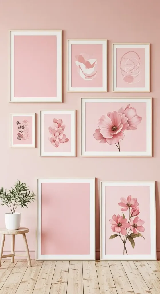 19 Pink Aesthetic Home Decor | Soft, Stylish, and Dreamy Interior Ideas 6 Pink Aesthetic Wall Art and Prints