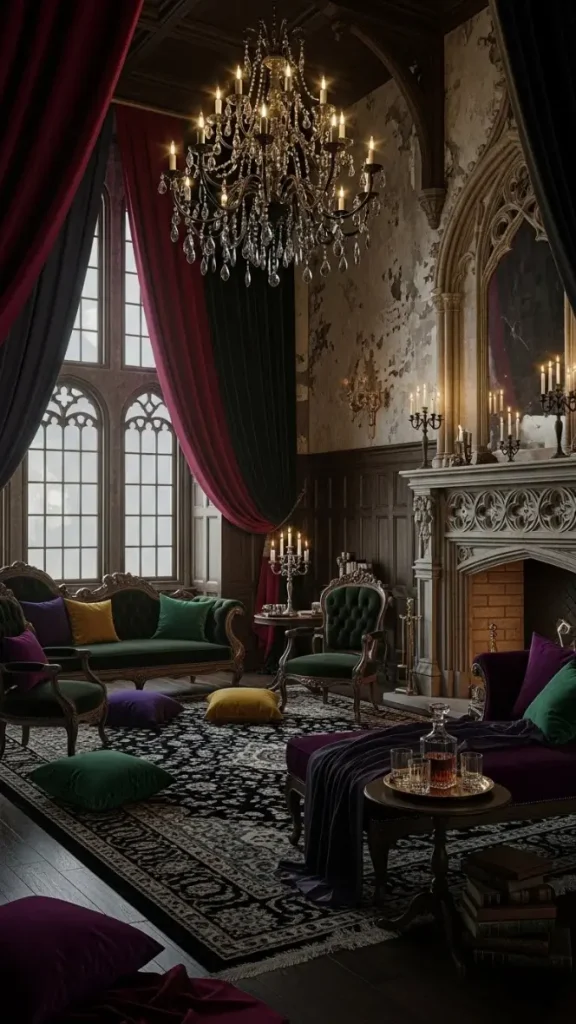 23 Dark Gothic Home Decor | Moody Elegance for Timeless Spaces 7 Velvet and Heavy Fabrics
