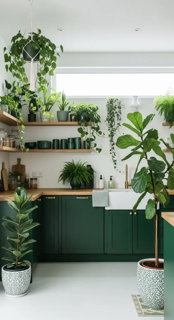19 Green Aesthetic Home Decor | Fresh & Nature-Inspired Ideas 8 Green Kitchen Decor Accents