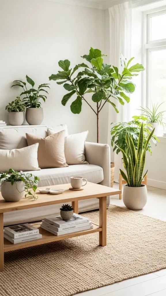 21 Neutral Aesthetic Home Decor | Serene & Stylish Ideas 8 Indoor Plants in Neutral Pots