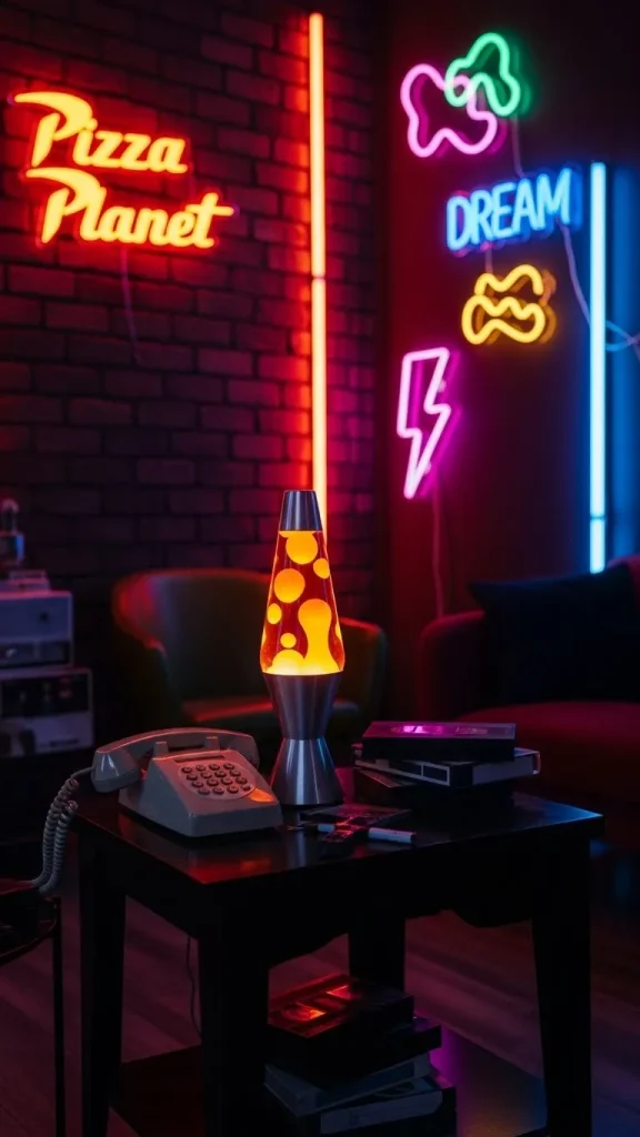 21 90s Aesthetic Home Decor | Retro & Nostalgic Ideas 8 Lava Lamps & Neon Lights