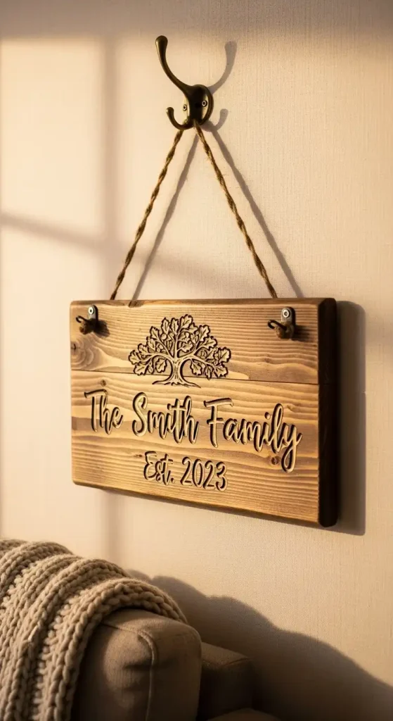 21 Aesthetic Home Decor Ideas Handmade | Unique DIY Inspirations 8 Personalized Wooden Signs