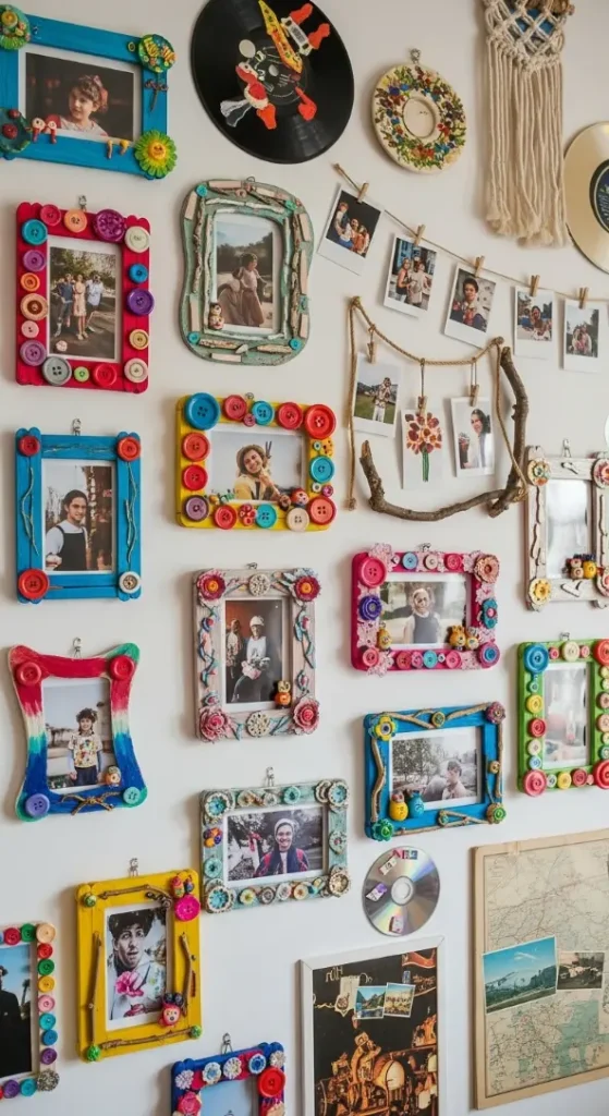 20 DIY Quirky Home Decor | Creative Ideas to Transform Your Space 9 Funky Photo Frames