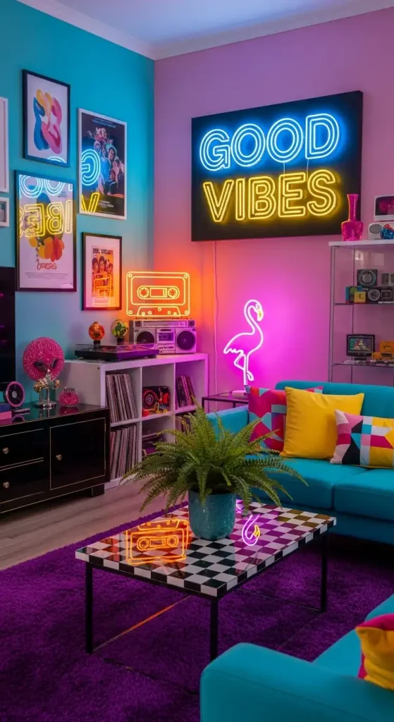 20 80s Aesthetic Home Decor | Retro & Vibrant Ideas 9 Neon Signs