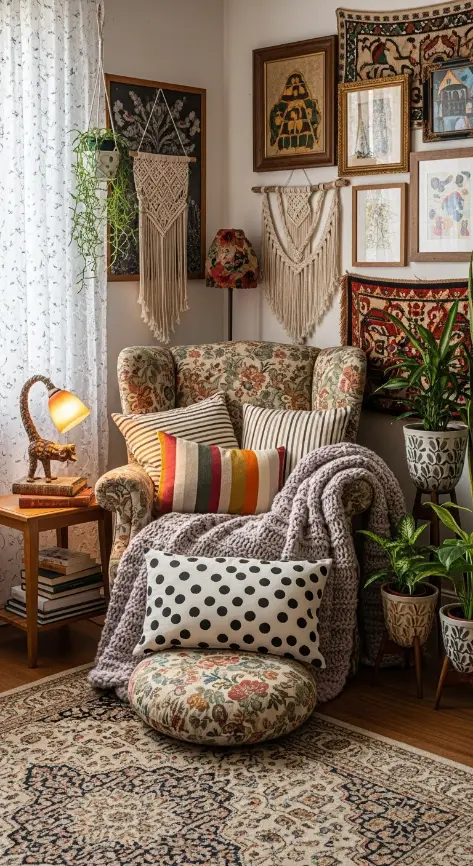 19 Quirky Home Decor Inspiration | Creative Ideas to Transform Your Space 9 Patterned & Textured Fabrics