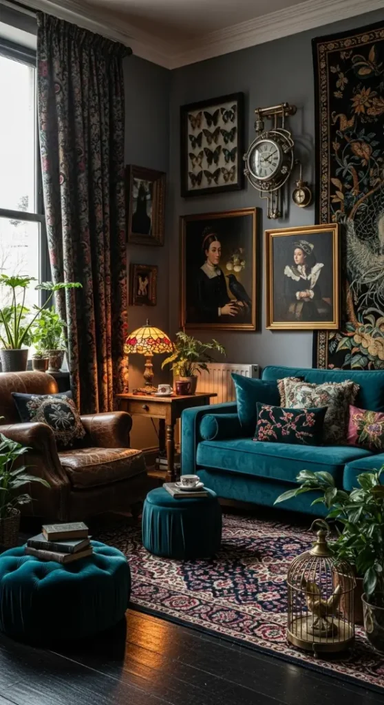 21 Dark Quirky Home Decor | Ideas for a Mysterious & Stylish Home 9 Velvet & Leather Accents
