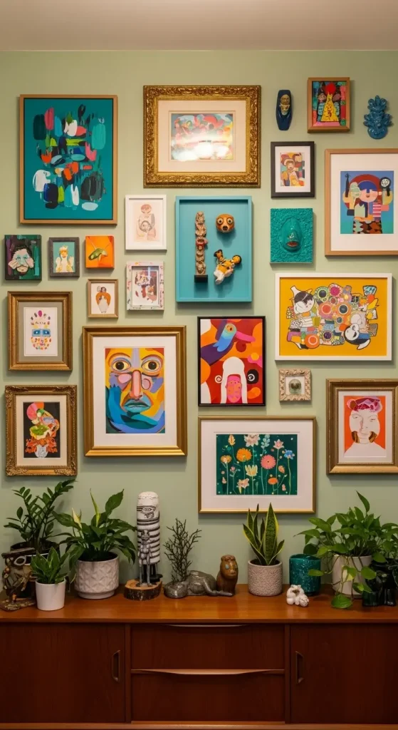 24 Eclectic Quirky Home Decor | Creative Ideas for a Unique Home 10 Creative Gallery Walls