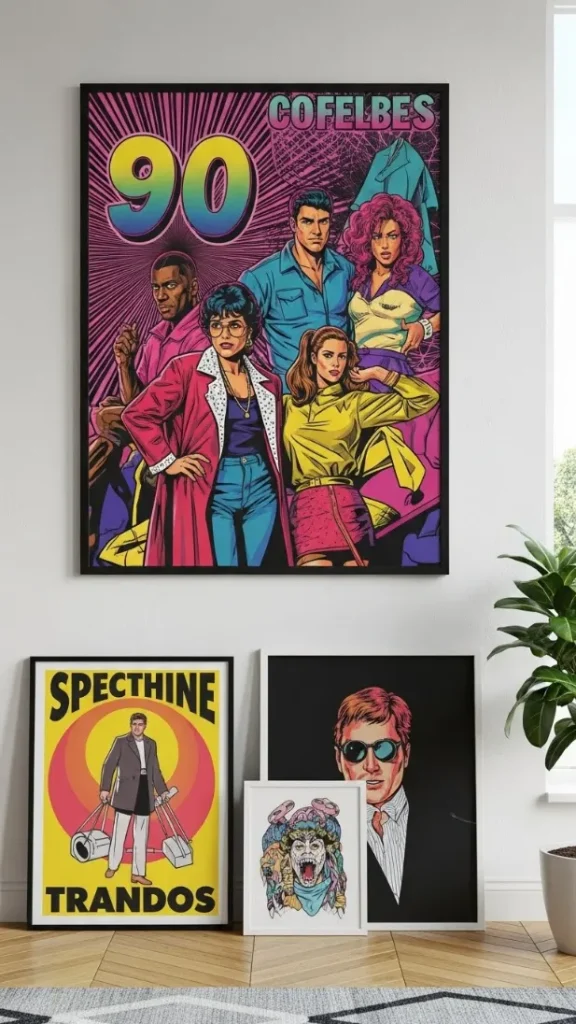 21 90s Aesthetic Home Decor | Retro & Nostalgic Ideas 10 Gallery Walls with Posters