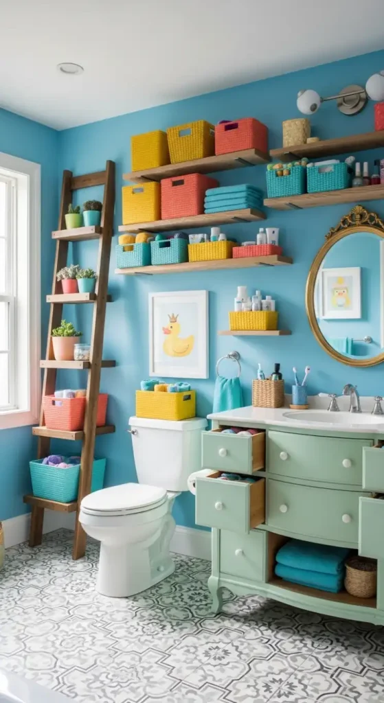 22 Bold & Inspiring Quirky Home Decor Bathroom Ideas for a Fun and Creative Space 13 Creative Bathroom Storage Solutions
