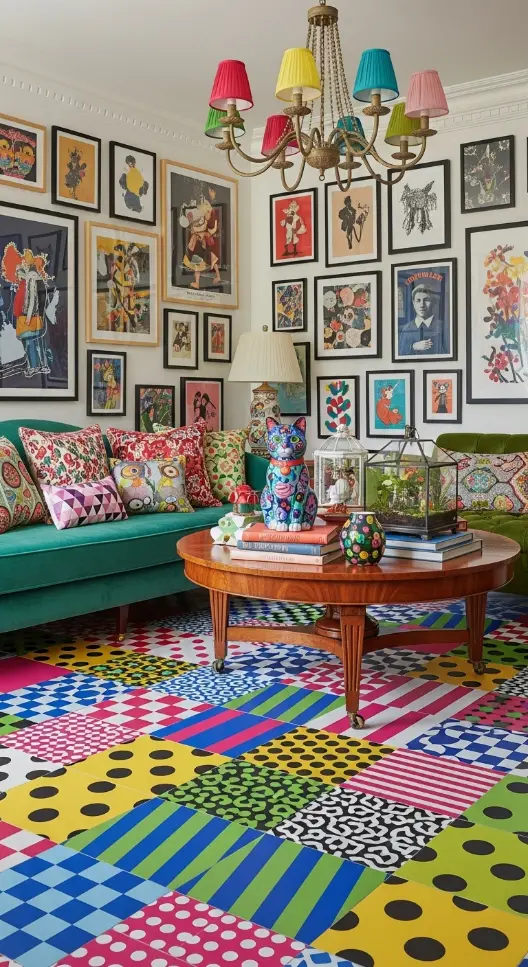 21 Maximalist Quirky Home Decor Ideas to Transform Your Space 13 Unique Floor Patterns or Tiles