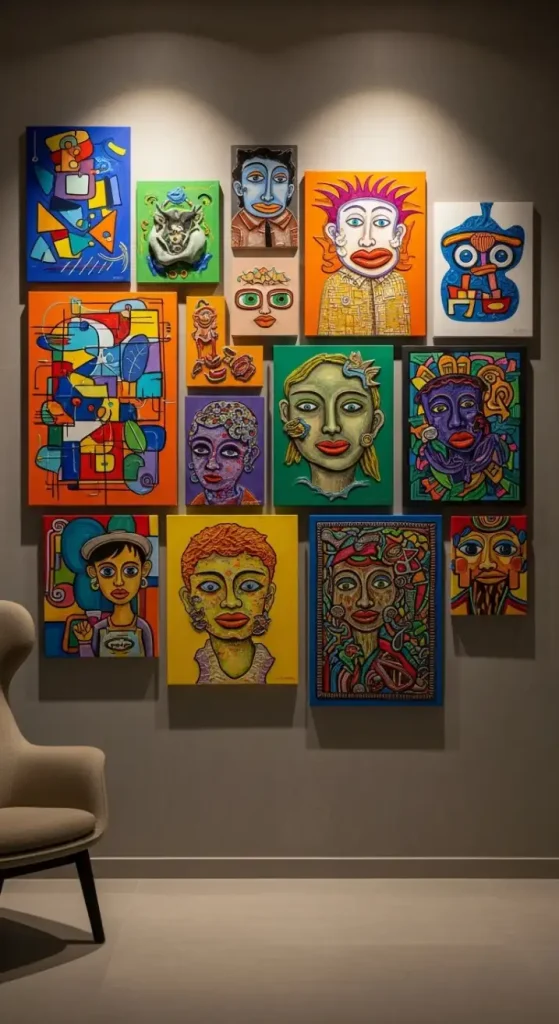 19 Quirky Home Decor Painting Ideas That Add Creative Energy & Bold Personality 19 Artistic Painted Panels or Sections