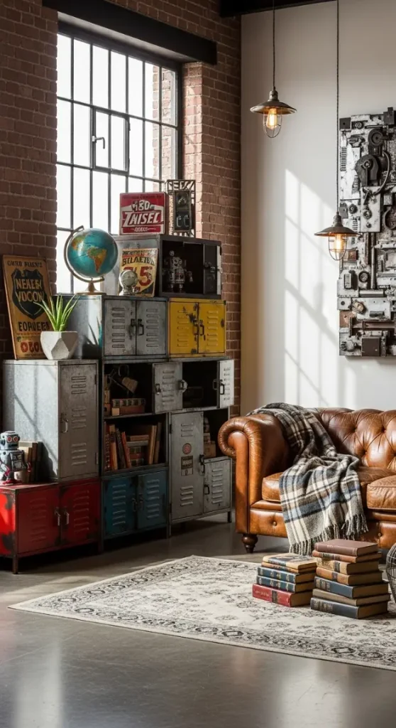 21 Industrial Quirky Home Decor | Creative Ideas for Bold Urban Interiors 20 Creative Industrial Storage Solutions