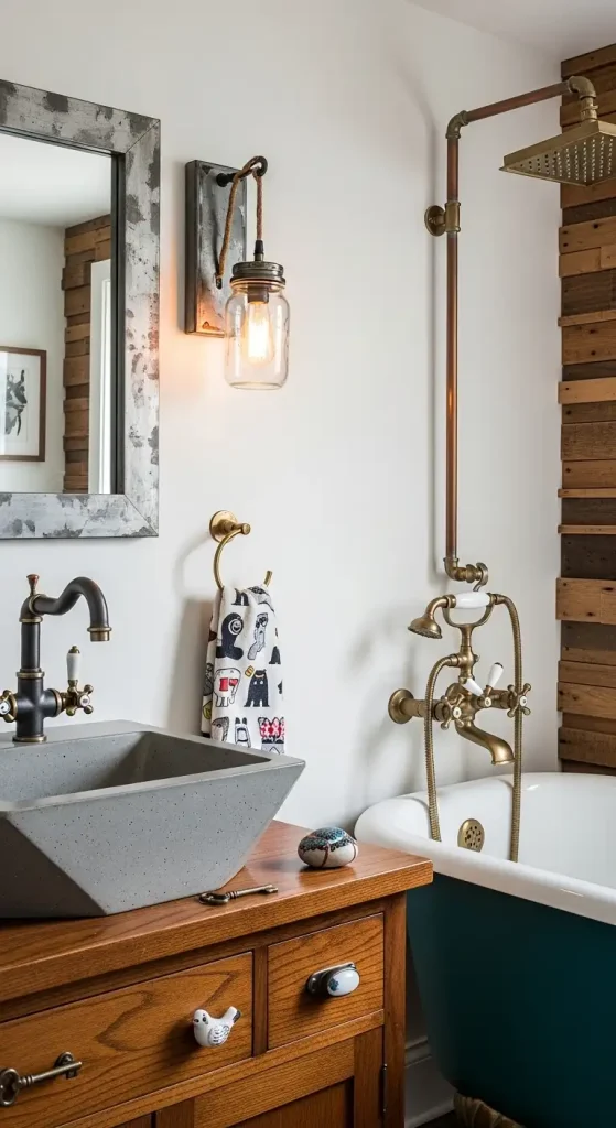 22 Bold & Inspiring Quirky Home Decor Bathroom Ideas for a Fun and Creative Space 20 Eclectic Bathroom Hardware Choices