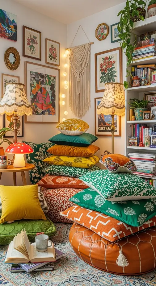 21 Maximalist Quirky Home Decor Ideas to Transform Your Space 21 Themed Corners or Nooks Reading, Craft, Music
