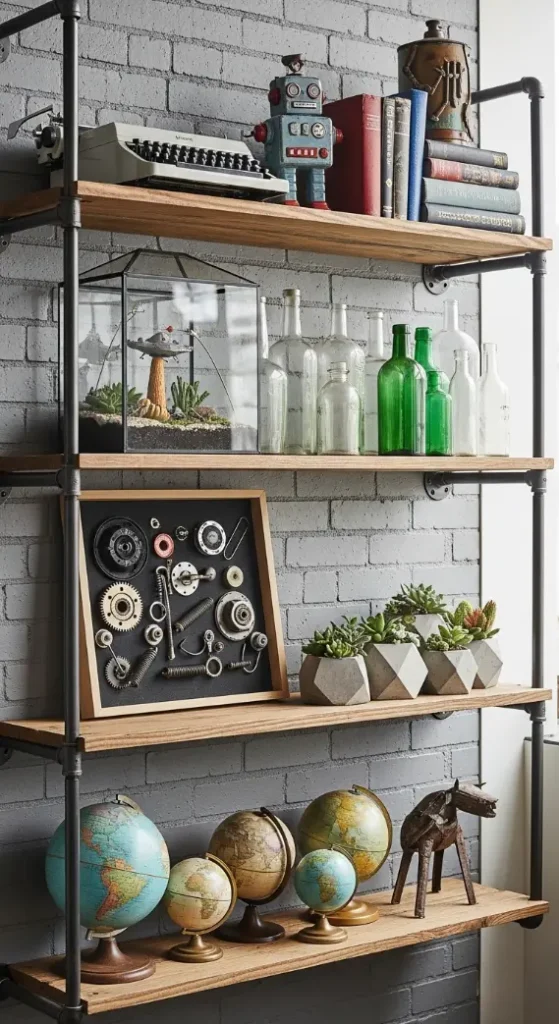 21 Industrial Quirky Home Decor | Creative Ideas for Bold Urban Interiors 4 Open Shelving with Industrial Flair