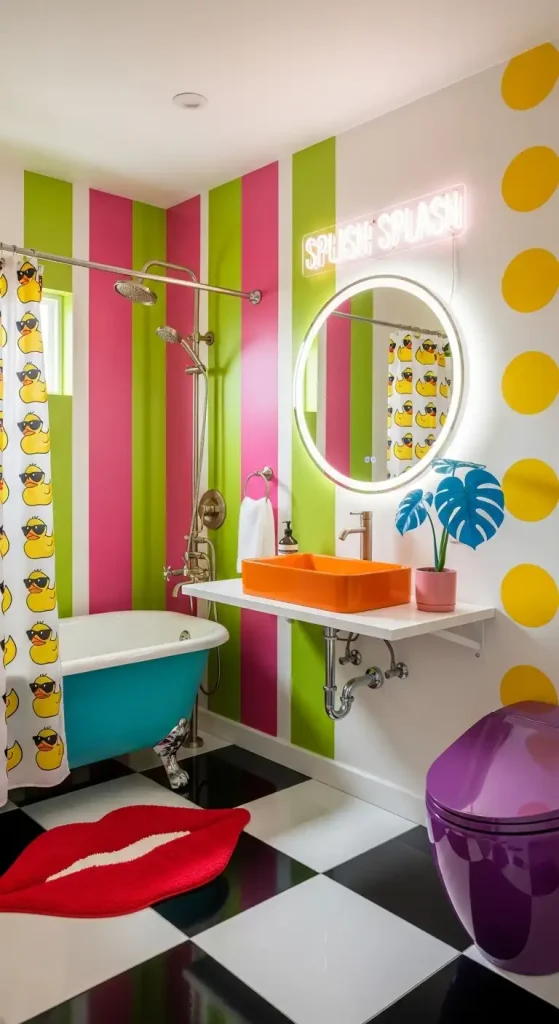22 Bold & Inspiring Quirky Home Decor Bathroom Ideas for a Fun and Creative Space 6 Unexpected Color Palettes in Bathrooms