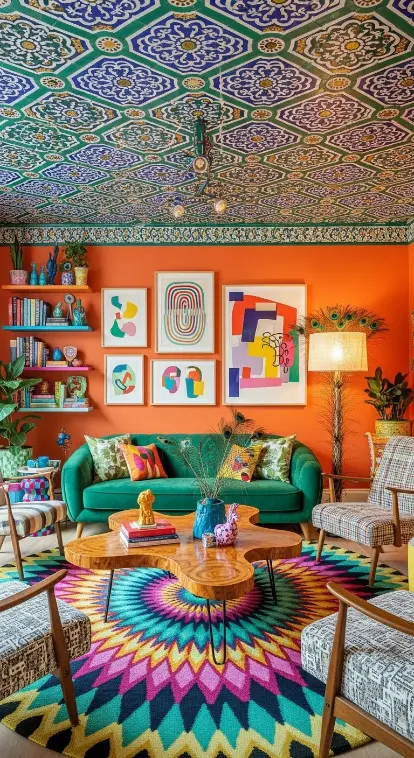 21 Maximalist Quirky Home Decor Ideas to Transform Your Space 8 Decorative Ceiling Treatments