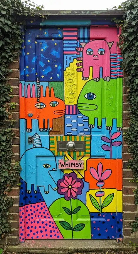 19 Quirky Home Decor Painting Ideas That Add Creative Energy & Bold Personality 8 Funky Painted Door Designs